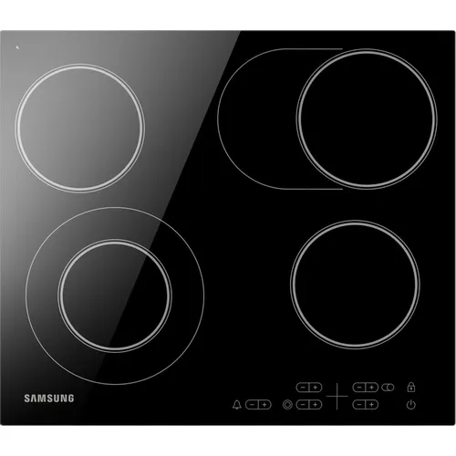 Электрическая варочная поверхность Samsung NZ64T3516AK/WT, конфорок: 4 шт., стеклокерамика, независимая, черный