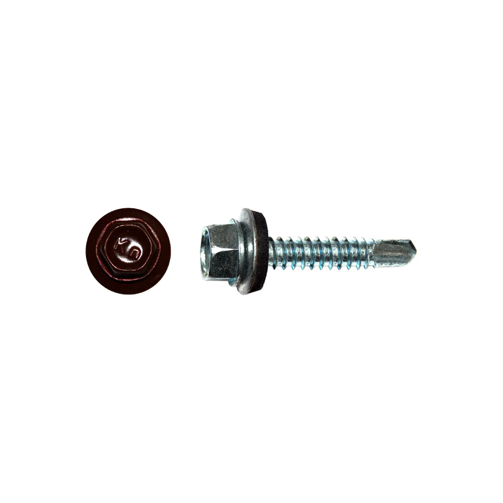 Кровельный саморез КРЕП-КОМП 4,8x51 RAL3005 красное вино 100 шт. ск513005кф