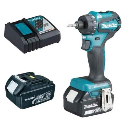Дрель-шуруповерт Makita DDF083RFE, 3Ач, с двумя аккумуляторами