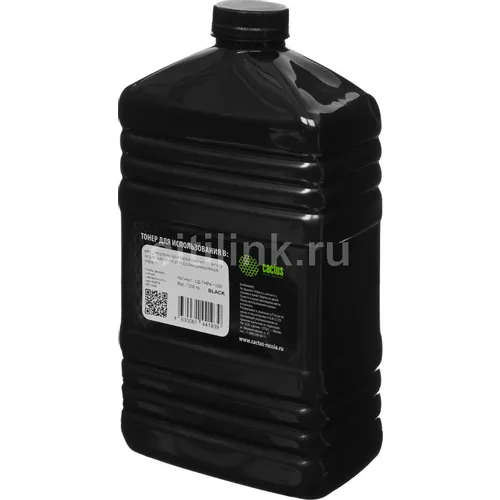 Тонер Cactus CS-THP4-1000, для CB436A/CE278A/CE285A/CF283A/CF244A/CF283X (для OEM), черный, 1000грамм, флакон
