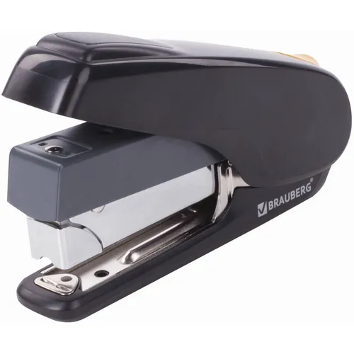 Степлер BRAUBERG Easy Press, 40 листов, 80 скоб, черный [228742]