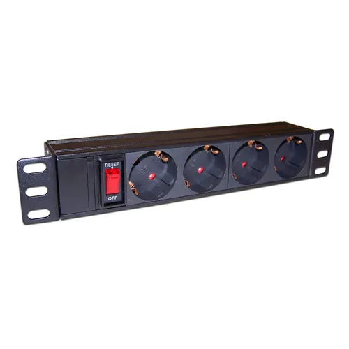 Блок распределения питания LanMaster TWT-PDU10-10A4P, горизонт.размещ., SchukoХ4, Тип вход. тока 10A