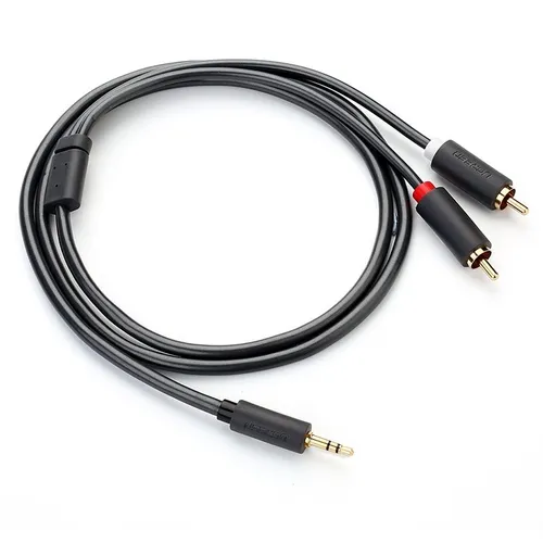 Кабель UGREEN AV102, Jack 3.5 (m) - 2хJack 3.5 (f), 2м, черный [10510]
