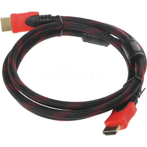 Кабель соединительный аудио-видео PREMIER 5-813R, HDMI (m) - HDMI (m), ver 1.4, 1.5м, ф/фильтр, черный/красный [5-813r 1.5]