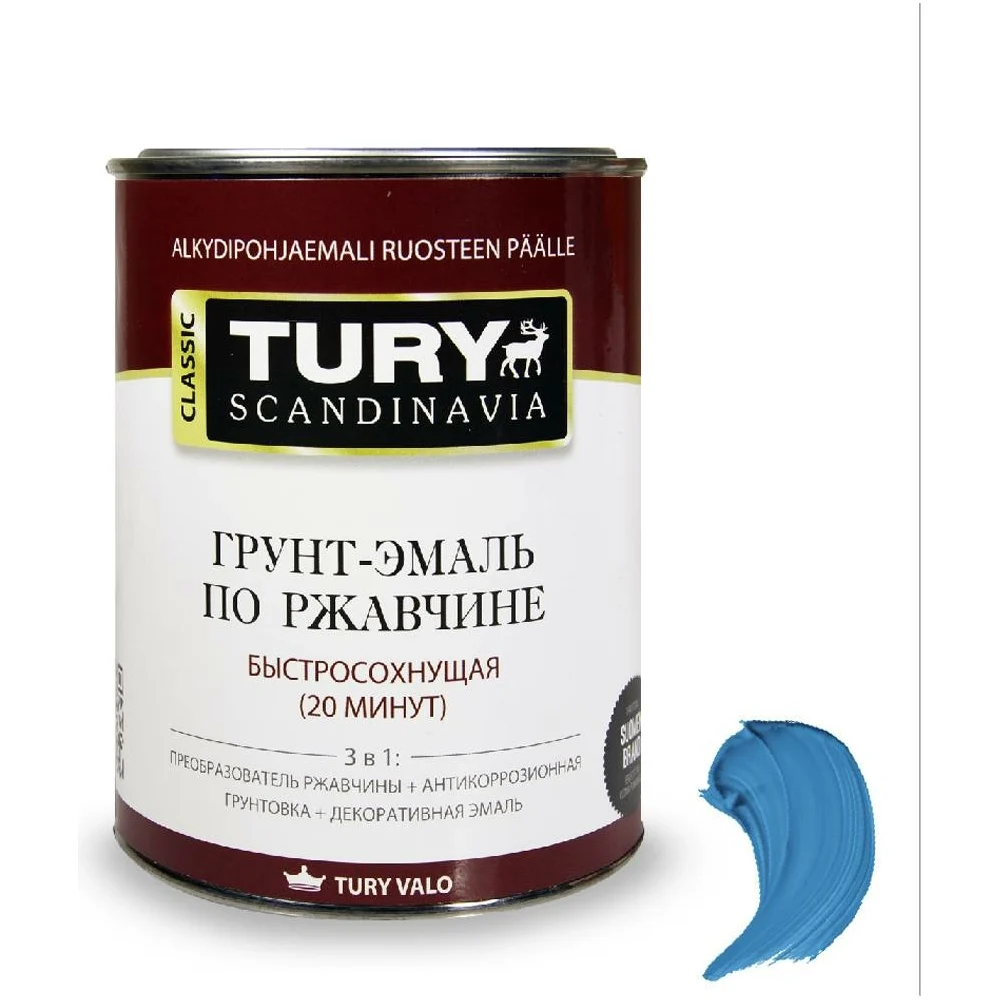 Грунт-эмаль по ржавчине TURY МС-102 20014622
