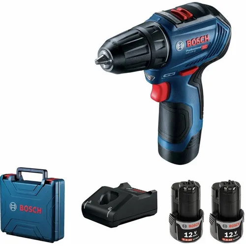 Дрель-шуруповерт Bosch GSR 12V-30, 2Ач, с двумя аккумуляторами [06019g9000]