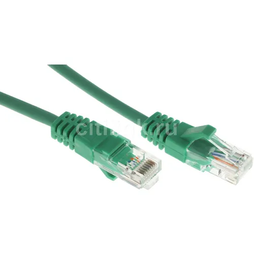 Патч-корд SUPRLAN 10-0156, вилка RJ-45, вилка RJ-45, кат.5E, LSZH, 0.5м, зеленый