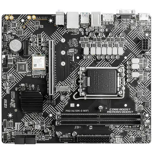 Материнская плата MSI PRO H610M-G WIFI, Socket LGA 1700, Intel H610, mATX, Ret