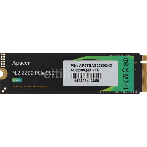 SSD накопитель Apacer AS2280Q4X 2ТБ, M.2 2280, PCIe 4.0 x4, NVMe, M.2 [ap2tbas2280q4x-1]