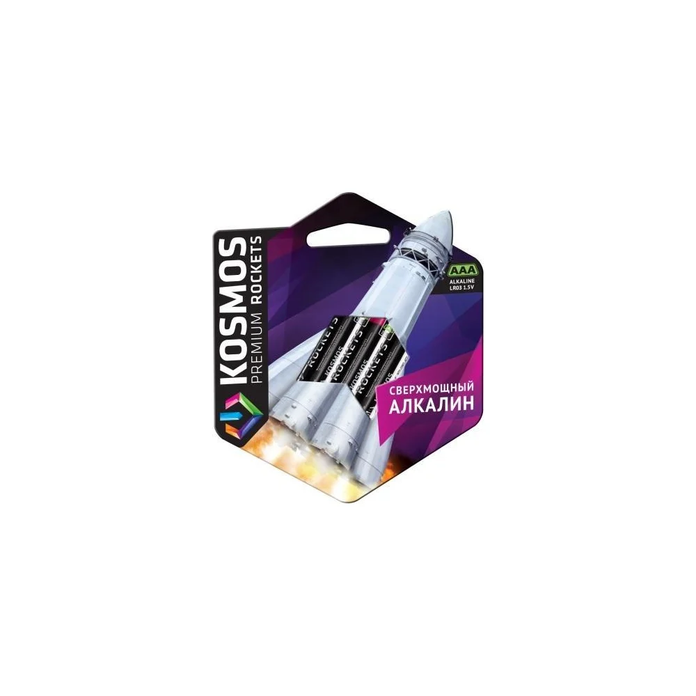 Батарейка КОСМОС premium ROCKETS LR03 бл. 4шт KOSLR03ROCKETS4BL
