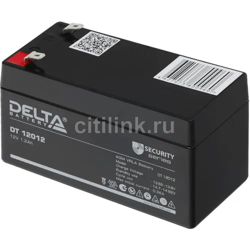 Аккумуляторная батарея Delta DT 12012 для ИБП, 12В, 1.2Ач