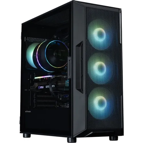 Корпус ATX Zalman i3 Neo V2, Midi-Tower, без БП, черный [i3 neo argb v2 black]