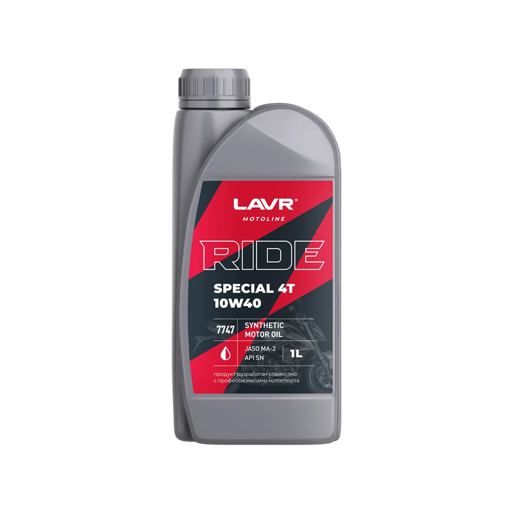 Моторное масло LAVR MOTO RIDE SPECIAL 4Т 10W40 SN, 1 л Ln7747