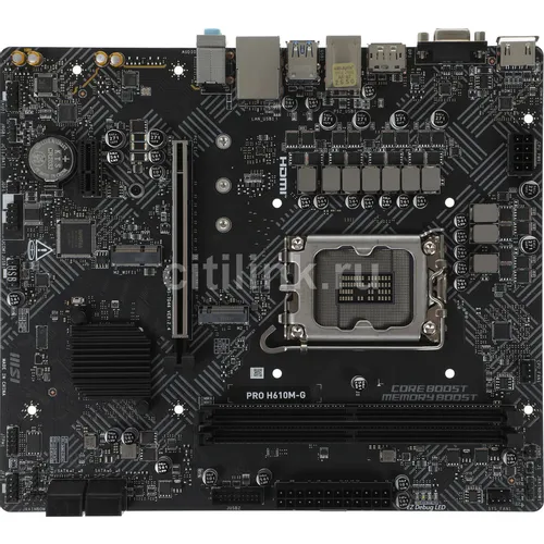Материнская плата MSI PRO H610M-G, Socket LGA 1700, Intel H610, mATX, Ret