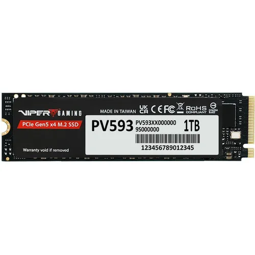 SSD накопитель Patriot Viper VP593 PV593P1TBM28H 1ТБ, M.2 2280, PCIe 5.0 x4, NVMe, M.2