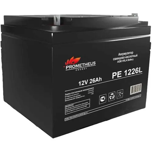 Аккумуляторная батарея PROMETHEUS ENERGY PE 1226L для ИБП, 12В, 26Ач