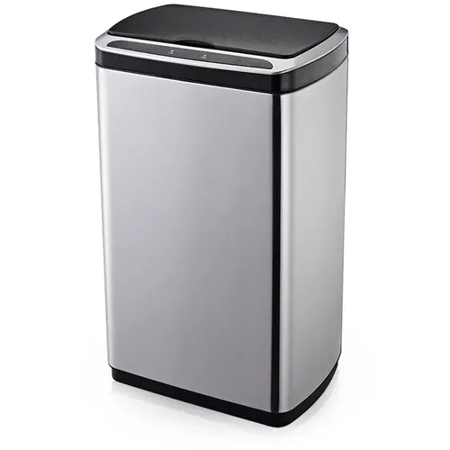 Ведро для мусора KITCHEN JOY Классик KJ-JAH5112-50L, 50л, нержавеющая сталь, прямоугольная, сенсорная крышка, серебристый