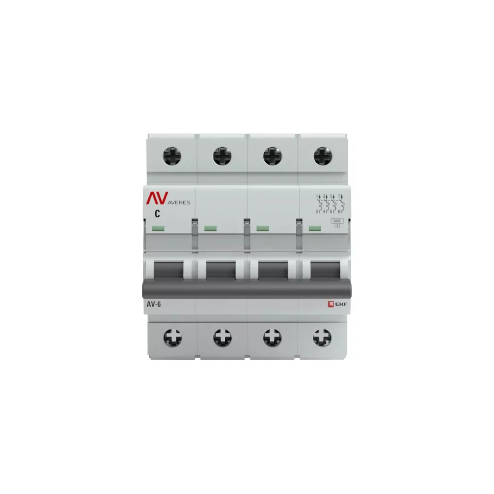 Автоматический выключатель EKF AVERES AV-6 mcb6-4-50C-av
