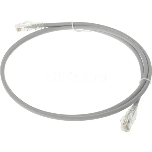 Патч-корд WRLINE вилка RJ-45, вилка RJ-45, кат.5E, LSZH, 1.5м, серый [wr-pc-rj45-utp-5e-1.5-gy]