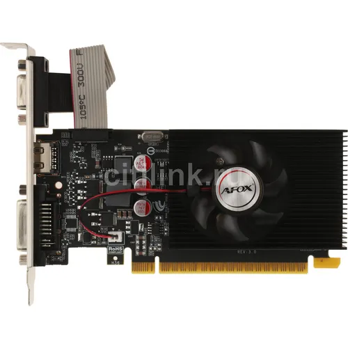 Видеокарта AFOX NVIDIA GeForce GT 610 AF610-2048D3L7-V6 2ГБ GDDR3, Ret