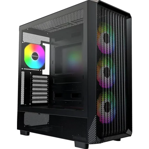 Корпус ATX MONTECH X5, Midi-Tower, без БП, черный [x5 black]
