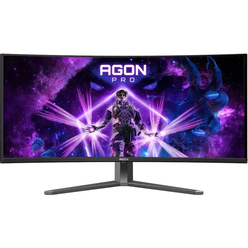 34" Монитор AOC Agon Pro AG346UCD, 3440x1440, QD OLED, 175Гц, 2хHDMI, 1хDP, изогнутый, черный и черный/серый