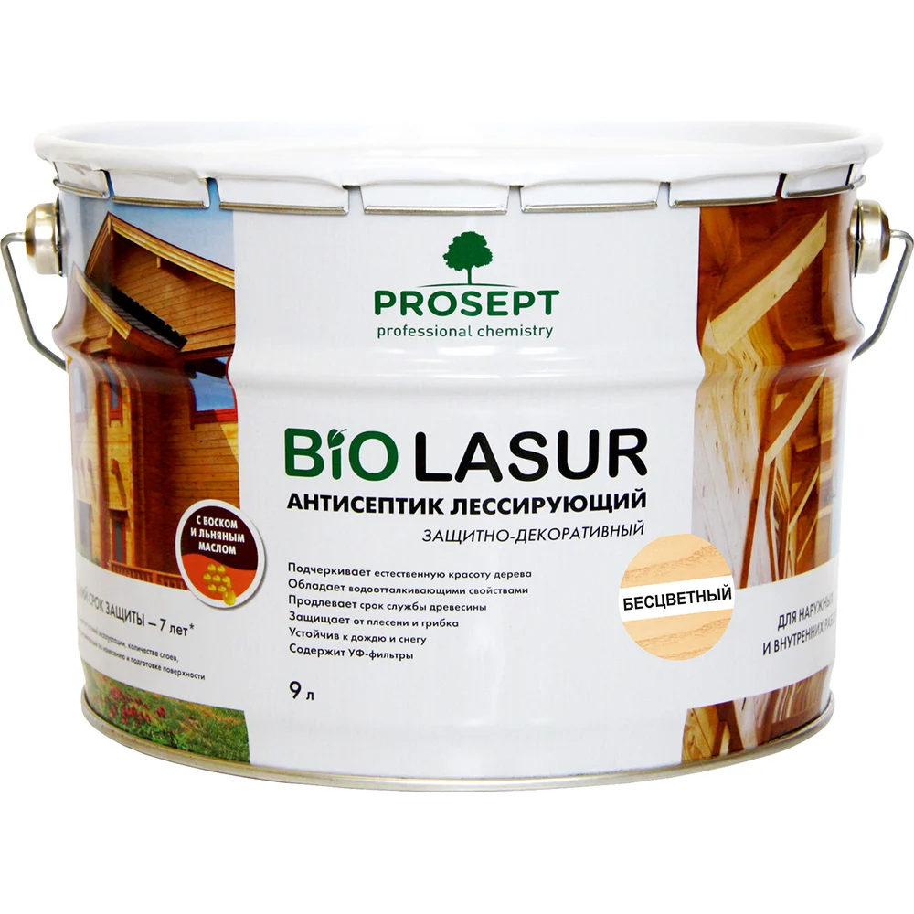 Лессирующий защитно-декоративный пропитка PROSEPT BIO LASUR 031-9