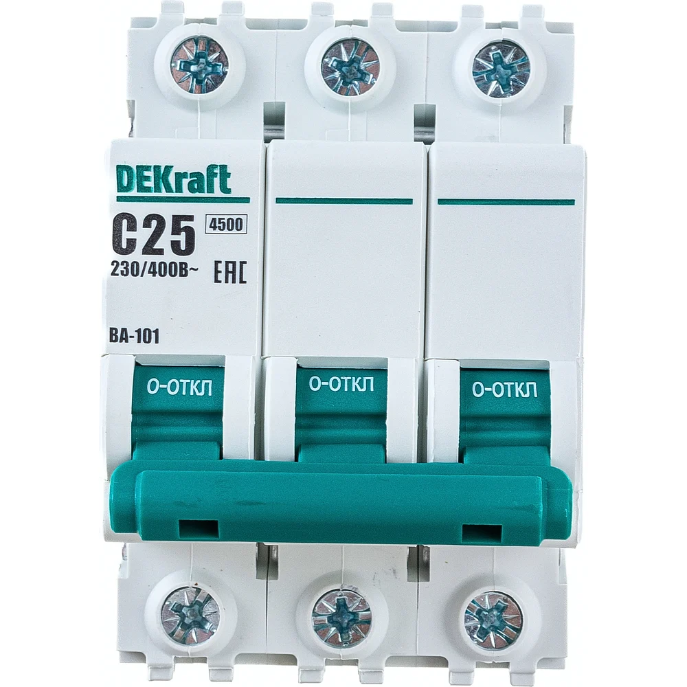 Автомат DEKraft ВА101-3P-025A-C 11080DEK 121921