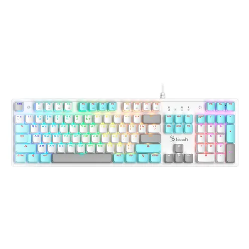 Клавиатура A4TECH Bloody S510N, проводная, USB, механическая, белый [s510n (icy white )]