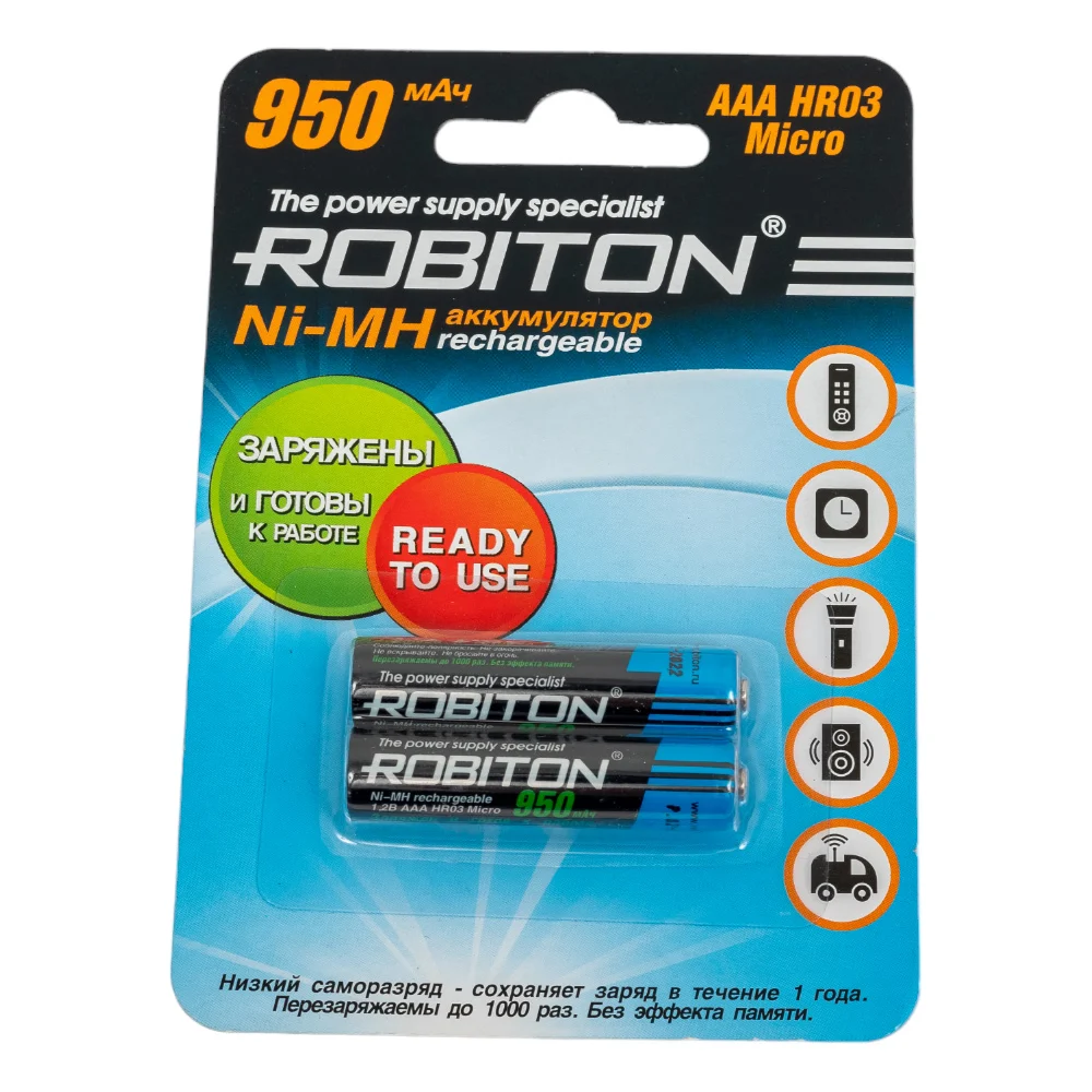 Аккумулятор Robiton RTU950MHAAA-2 9792 BL2
