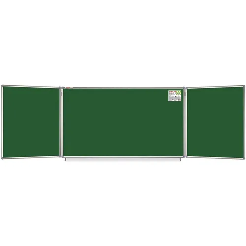 Доска меловая STAFF Three-element 238011 зеленый 100x150/300см
