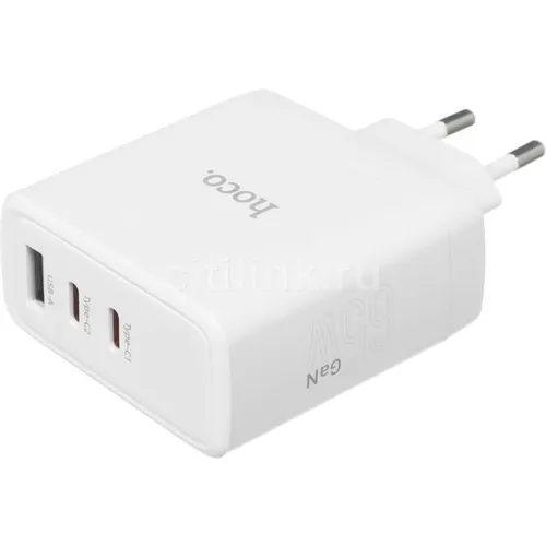 Сетевое зарядное устройство Hoco N30 Glory, 2xUSB-A, 2xUSB-C, 25Вт, 3.25A, белый [84155]