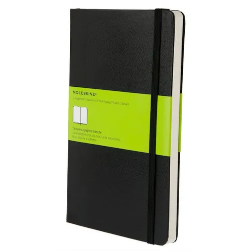 Блокнот Moleskine Classic, 240стр, без разлиновки, твердая обложка, черный [qp062]