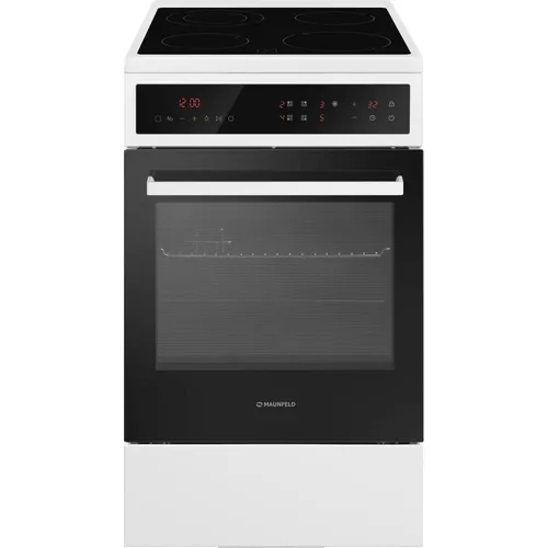 Электрическая плита MAUNFELD MEC511CW10TD, стеклокерамика, белый [ка-00018162]