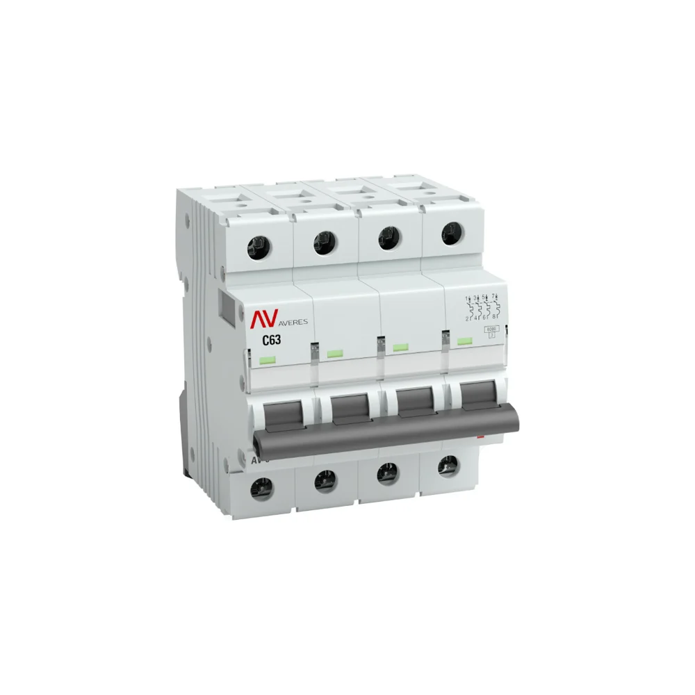 Автоматический выключатель EKF AVERES AV-6 mcb6-4-63C-av