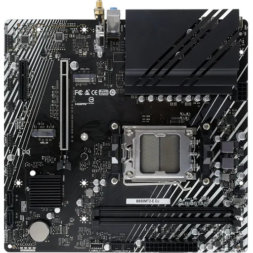 Материнская плата Biostar B850MT2-E DJ, Socket AM5, AMD B850, mATX, Ret