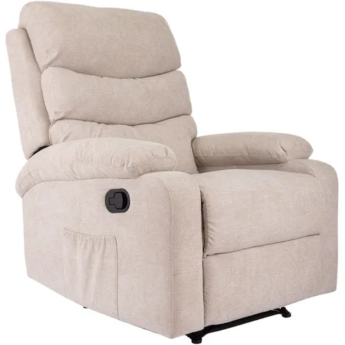 Кресло Бюрократ _Han, на ножках, ткань, бежевый [_han/beige]