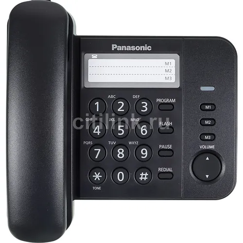 Проводной телефон Panasonic KX-TS2352RUB, черный
