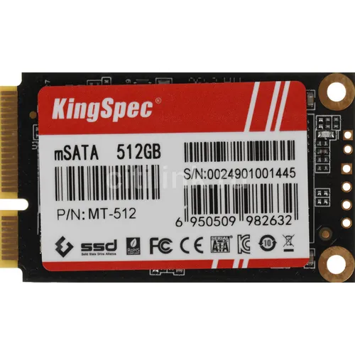 SSD накопитель KINGSPEC MT Series MT-512 512ГБ, mSATA, mSATA, mSATA