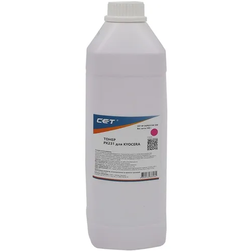 Тонер CET PK231, для KYOCERA ECOSYS M8124cidn/8130cidn, пурпурный, 500грамм, бутылка