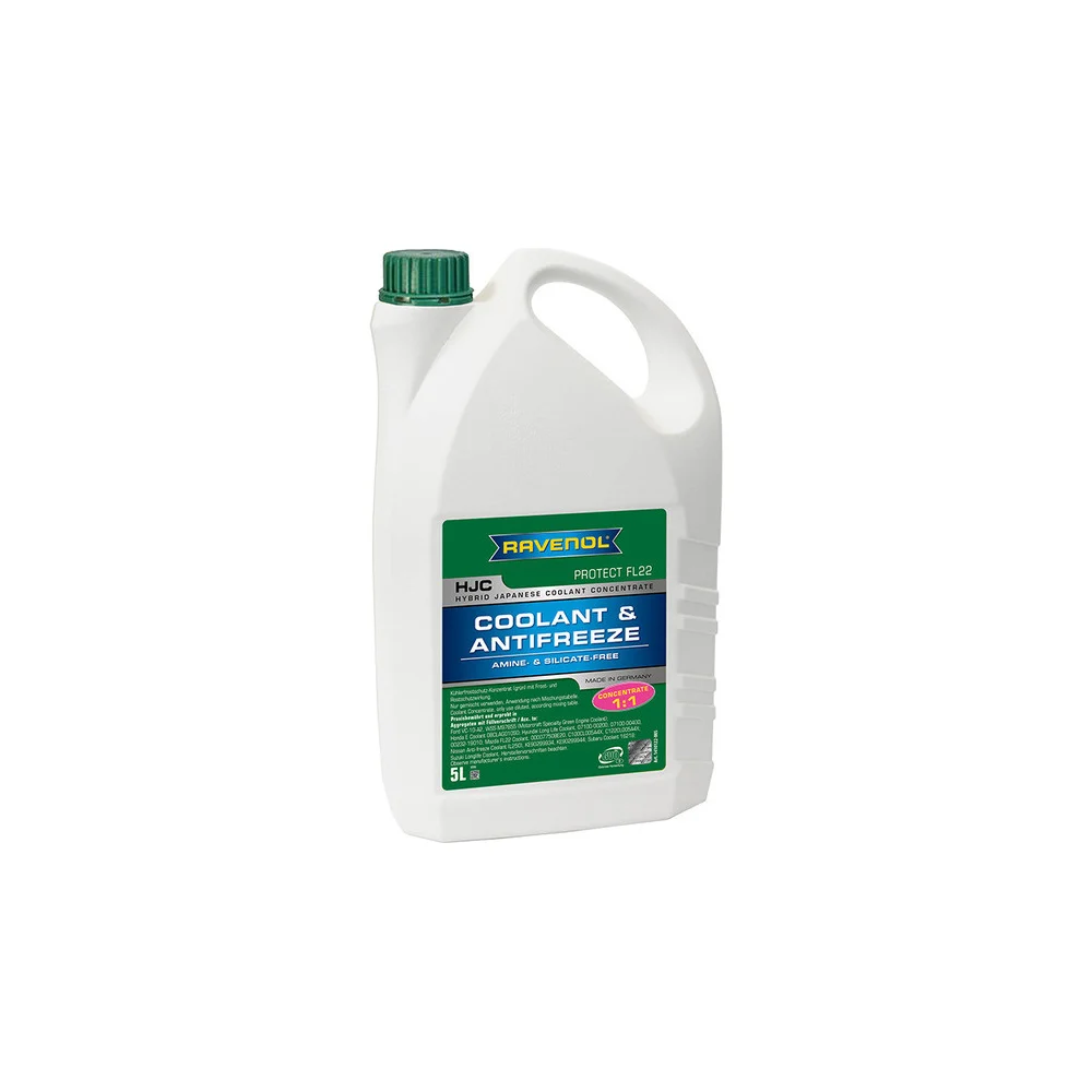 Антифриз RAVENOL HJC Hybrid Japanese Coolant Concentrate концентрат, зеленый, 5 л 1410122-005-01-999