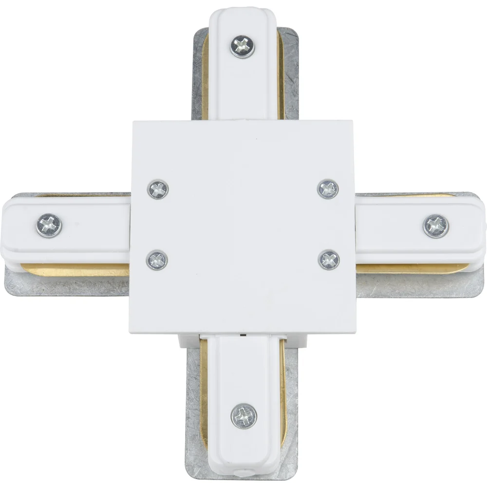 Х-образный однофазный соединитель для шинопроводов Volpe R41 WHITE 1 POLYBAG UBX-Q123 UL-00007383