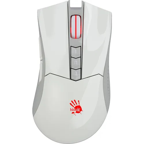 Мышь беспроводная A4TECH Bloody R90 Plus, игровая, радио, оптическая, USB, 5000dpi, белый [r90 plus greuish white]