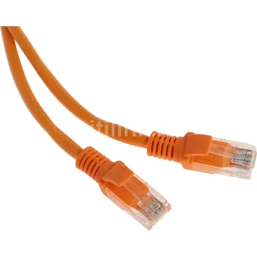 Патч-корд PREMIER PP12-1M/O литой (molded), UTP, кат.5E, 1м, 4 пары, 26AWG, алюминий омедненный, многожильный, оранжевый