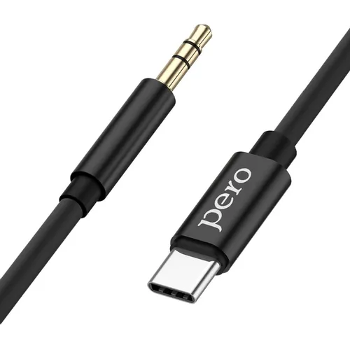 Кабель PERO MC-02, USB Type-C (m) - Jack 3.5 (m), черный [prmc-02t1mb]