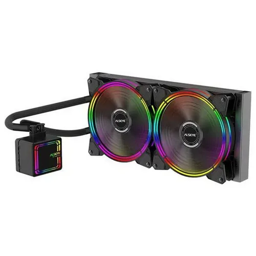 Система водяного охлаждения ALSEYE H280, 4-pin, RGB, 140мм, черный, retail