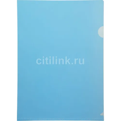 Папка-уголок Бюрократ -EE310/1BLU, A4, пластик, 0.15мм, синий 20 шт./кор.