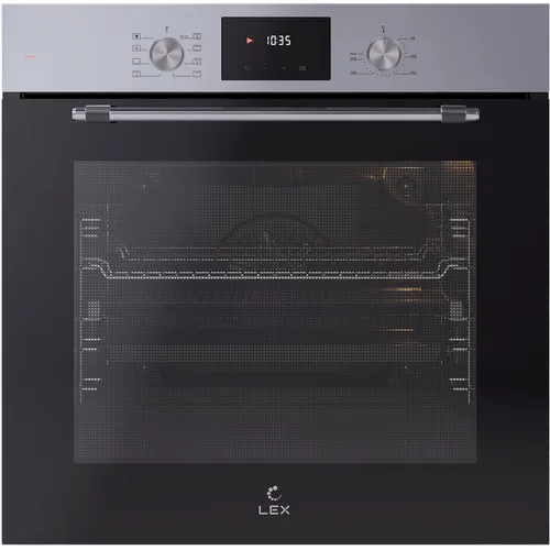 Духовой шкаф электрический LEX EDP 680 IX MAX, 78л, дверца с 2 стеклами, нержавеющая сталь