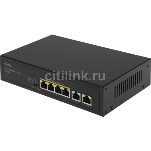Коммутатор CUDY GS1006P, неуправляемый