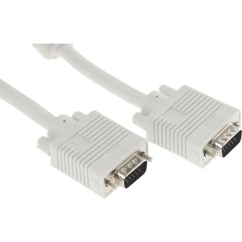 Кабель VGA Buro CAB016S-5M, VGA (m) - VGA (m), ферритовый фильтр , 5м, серый